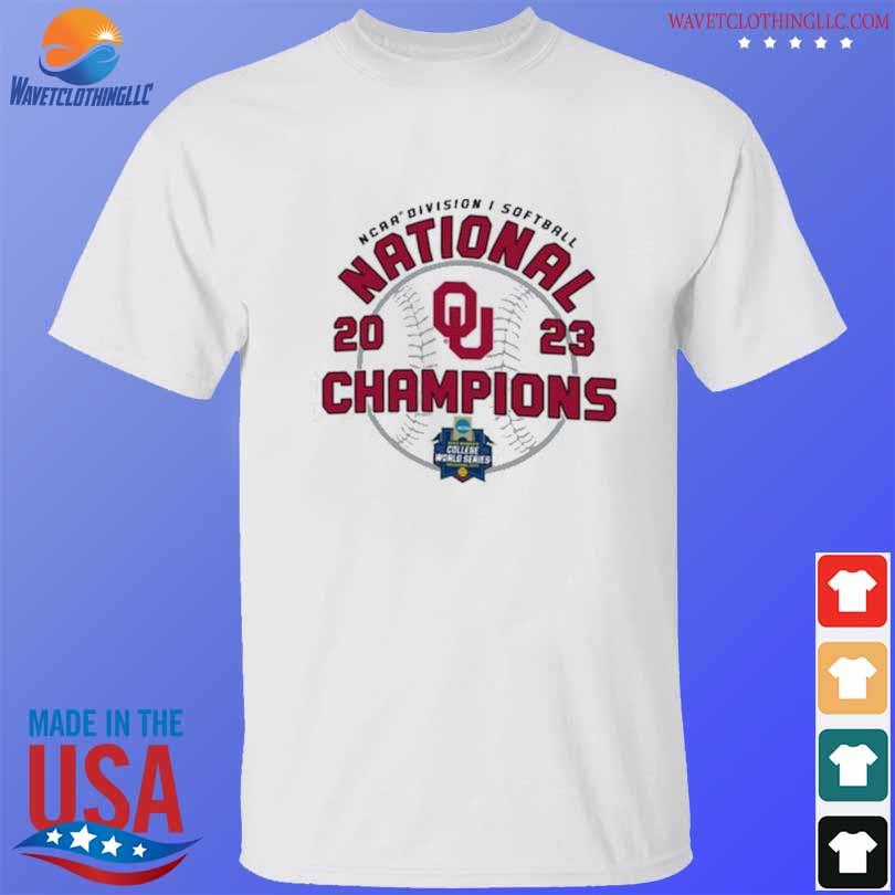 Youth Champion White Oklahoma Sooners 2023 NCAA Softball Women's College World Series Champions Locker Room T-Shirt Size: Medium