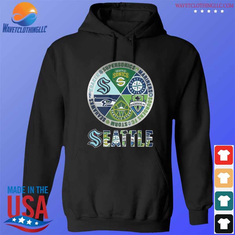 Seattle Sounders FC Seahawks Mariners and Kraken shirt, hoodie