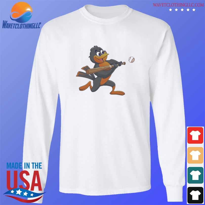 Funny Baltimore orioles bird sitting on the barbell 2023 shirt