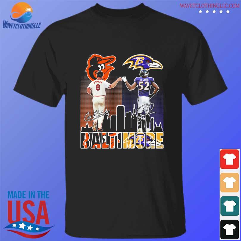 Official Baltimore ravens vs baltimore orioles r.lewis and ripken skylines  2023 signature t-shirt, hoodie, sweater, long sleeve and tank top