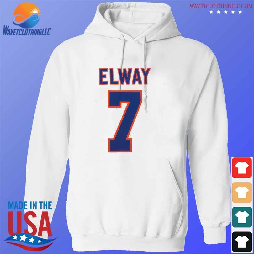 Men's Mitchell & Ness John Elway White Denver Broncos Retired Player Name &  Number Mesh Top