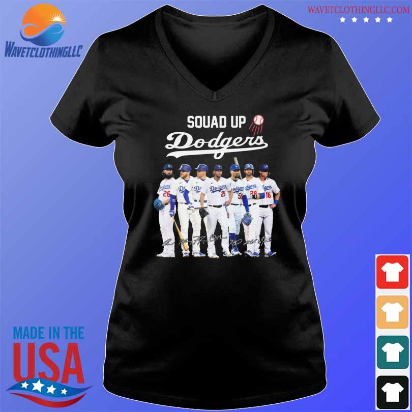 Official Squad Up Los Angeles Dodgers 2023 Signatures Shirt