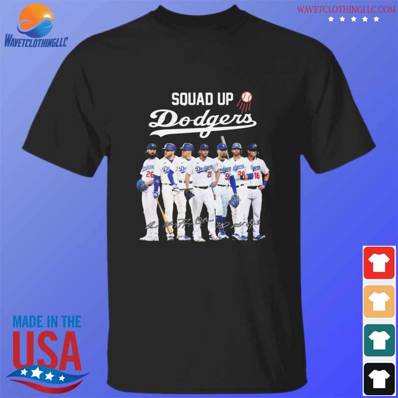 Official Squad Up Los Angeles Dodgers 2023 Signatures Shirt