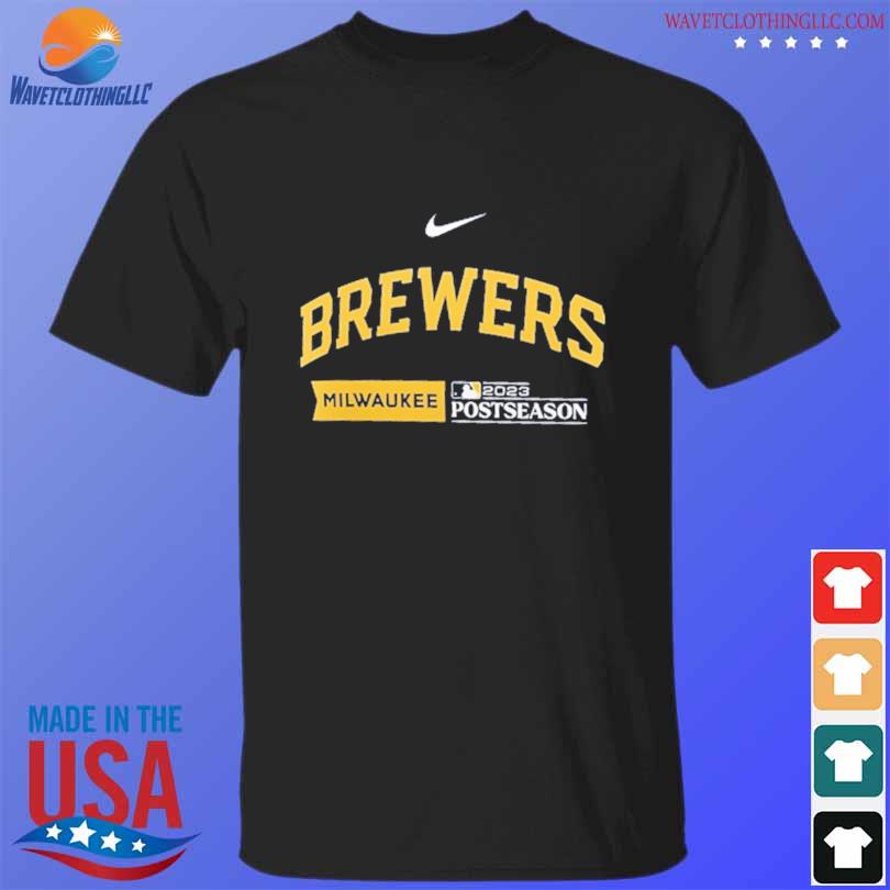 Official Milwaukee brewers nike 2023 postseason dugout T-shirt, hoodie,  tank top, sweater and long sleeve t-shirt