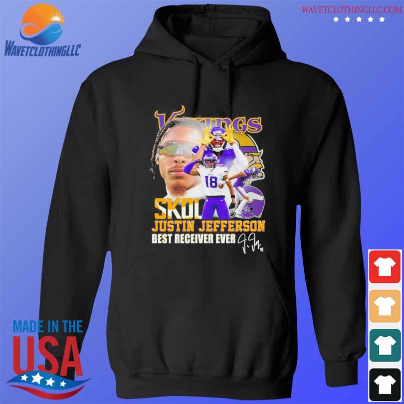 Minnesota Vikings skol justin jefferson best receiver ever signature shirt,  hoodie, sweater, long sleeve and tank top