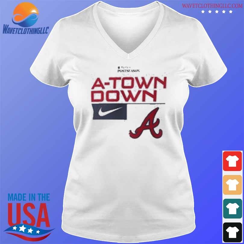 Nike a-town down atlanta braves 2023 mlb postseason fan gifts shirt,  hoodie, sweater, long sleeve and tank top