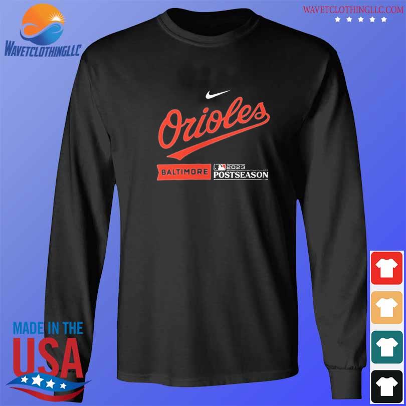 Baltimore Orioles Nike Women's 2023 Postseason Authentic Collection Dugout  T-Shirt - Black