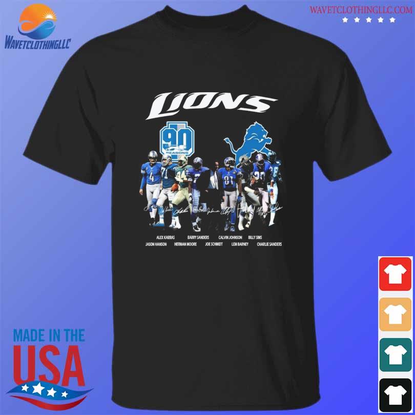 Detroit Lions 90 Seasons Signatures Shirt, hoodie, sweater, long sleeve and  tank top