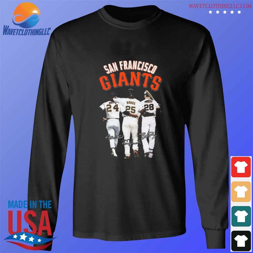 Official San Francisco Giants Willie Mays Barry Bonds Buster Posey  Signatures 2023 Shirt, hoodie, sweater, long sleeve and tank top