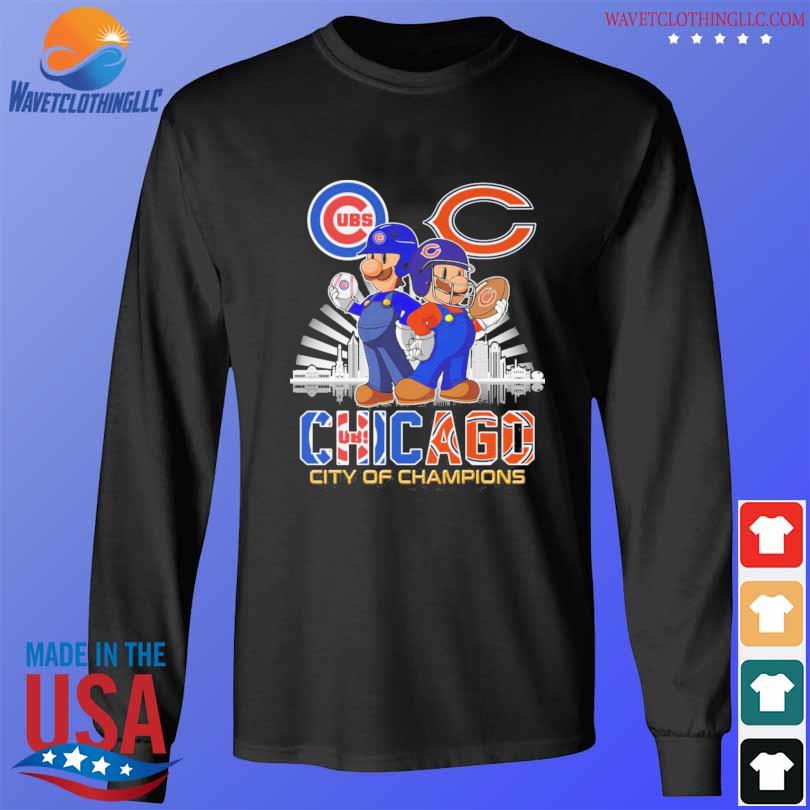 Official Logo Super Mario Chicago Cubs And Chicago Bears City Of