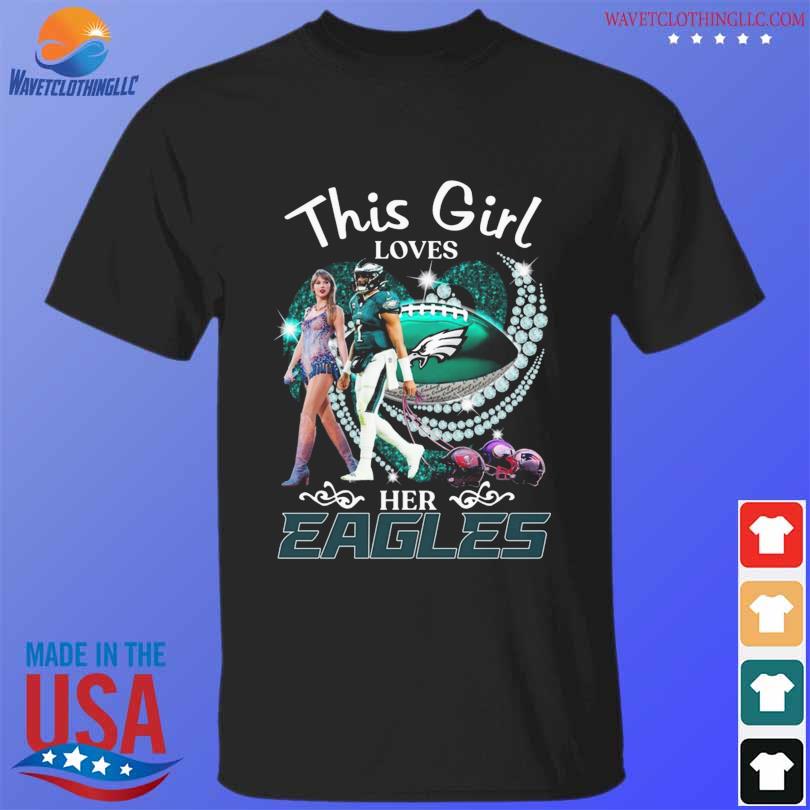 Official This girl loves her philadelphia eagles heart diamond 2023  T-shirt, hoodie, tank top, sweater and long sleeve t-shirt