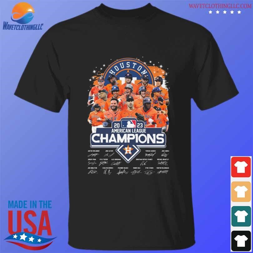 Houston Astros 2022 American League Champions Player Names Signatures  shirt, hoodie, sweater, long sleeve and tank top