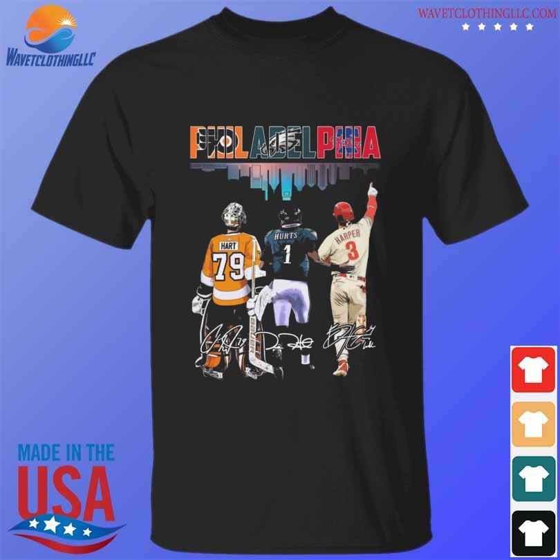 Official philadelphia Phillies Bryce Harper And Eagles Jalen Hurts T Shirt,  hoodie, sweater, long sleeve and tank top