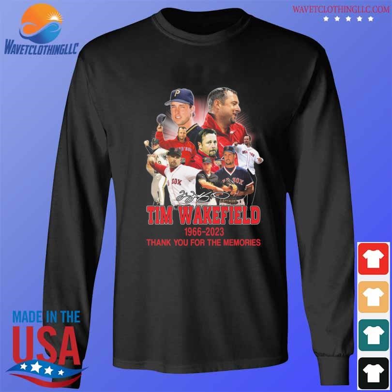 In memory of 1966 2023 Tim Wakefield thank you for the memories shirt,  hoodie, sweater, long sleeve and tank top