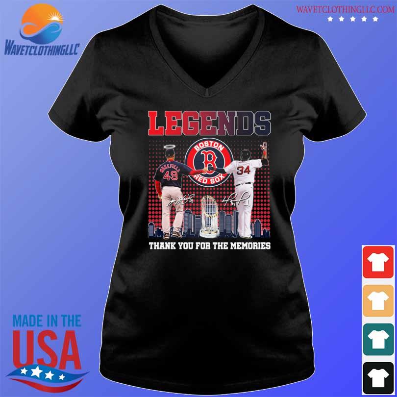 Boston Red Sox World Series Legends Thank You for the memories signatures t  shirt, hoodie, sweater, long sleeve and tank top