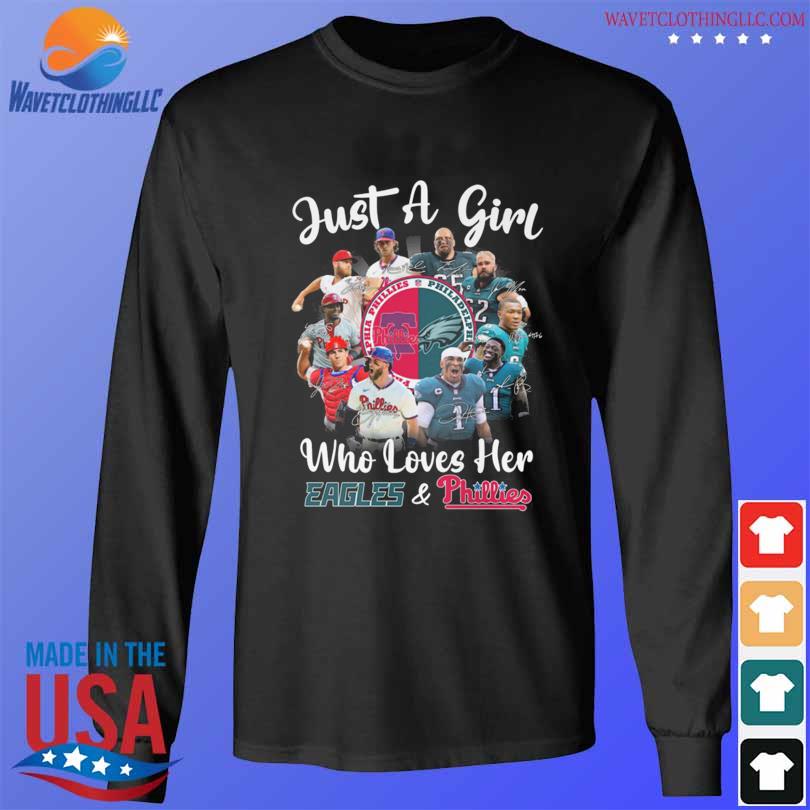 Just A Girl In Love With Her Philadelphia Eagles Signatures T-shirt,Sweater,  Hoodie, And Long Sleeved, Ladies, Tank Top