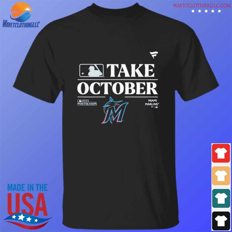 Miami Marlins Fanatics Branded 2023 Postseason Locker Room T-shirt