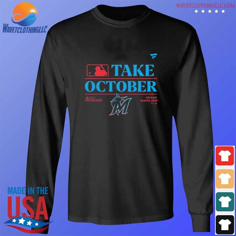 Youth Fanatics Branded Black Miami Marlins 2023 Postseason Locker Room T-Shirt