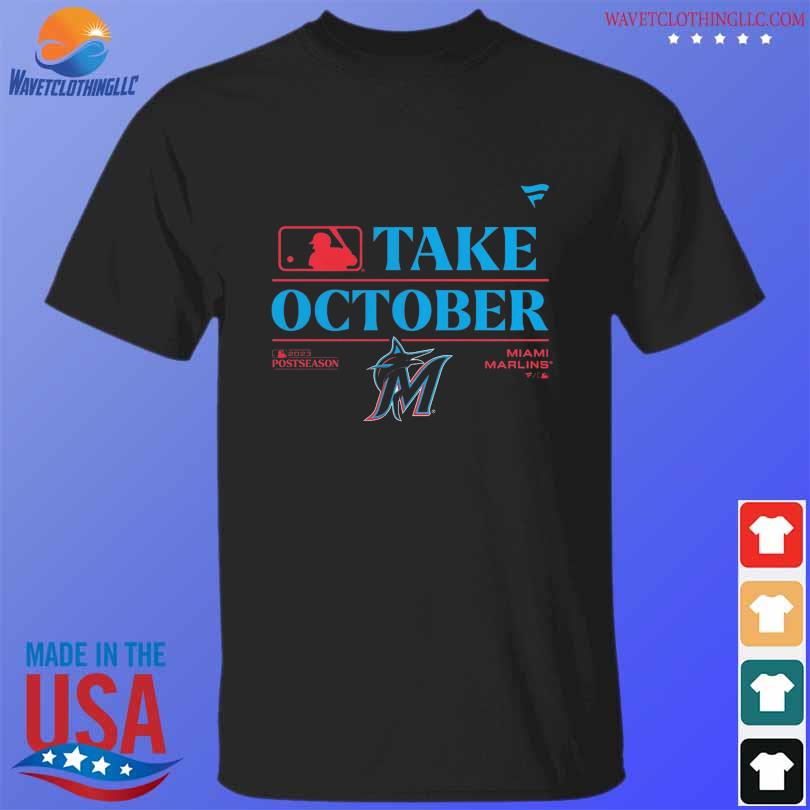 Youth Fanatics Branded Black Miami Marlins 2023 Postseason Locker Room T-Shirt