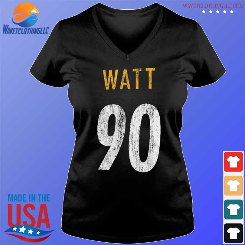 Men's Majestic Threads T.j. Watt Black Pittsburgh Steelers Oversize Fit T-Shirt Size: Medium