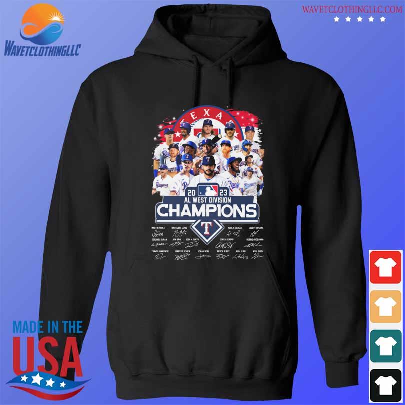 Rangers 2023 AL West Division Champions Texas Rangers Signatures T Shirt,  hoodie, sweater, long sleeve and tank top