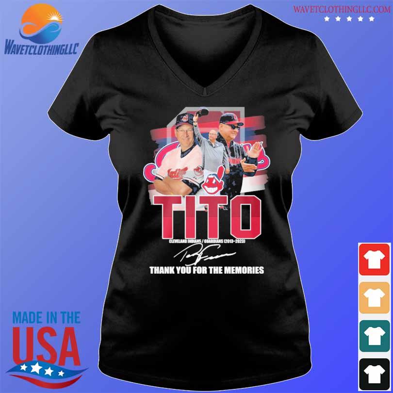 Tito Cleveland Indians Guardians 2013 – 2023 Thank You For The Memories T  Shirt, hoodie, sweater, long sleeve and tank top