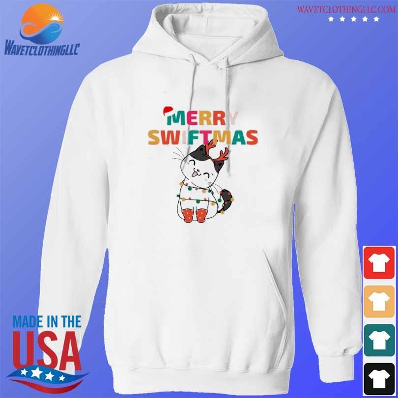 Merry Swiftmas Christmas Cat 2023 Sweater Hoodie Sweater Long Sleeve And Tank Top 