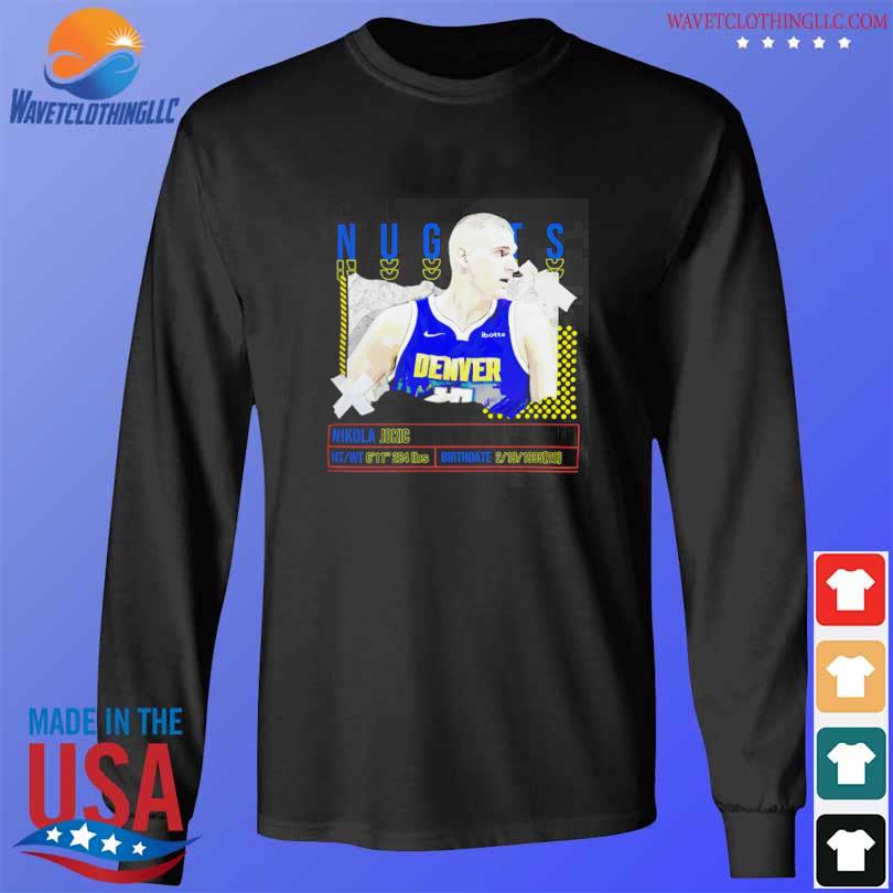 Nikola Jokic Number 15 Denver Nuggets Basketball Player Pose Paper Gift Shirt longsleeve den