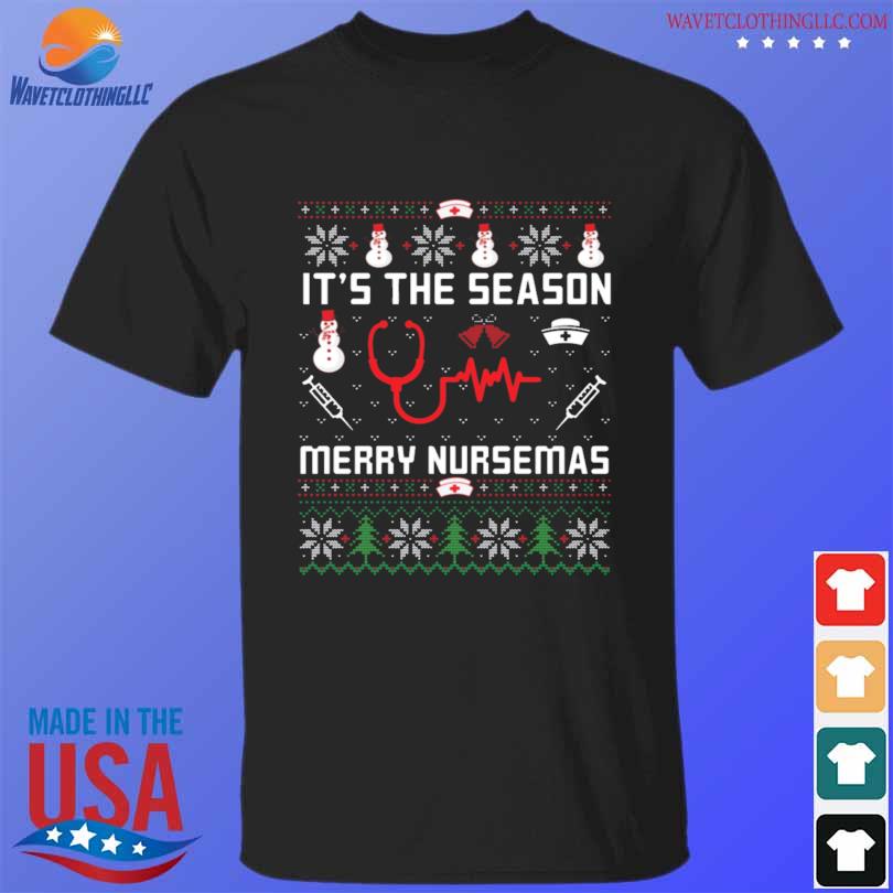 Official it's the season merry nursemas ugly Christmas sweater