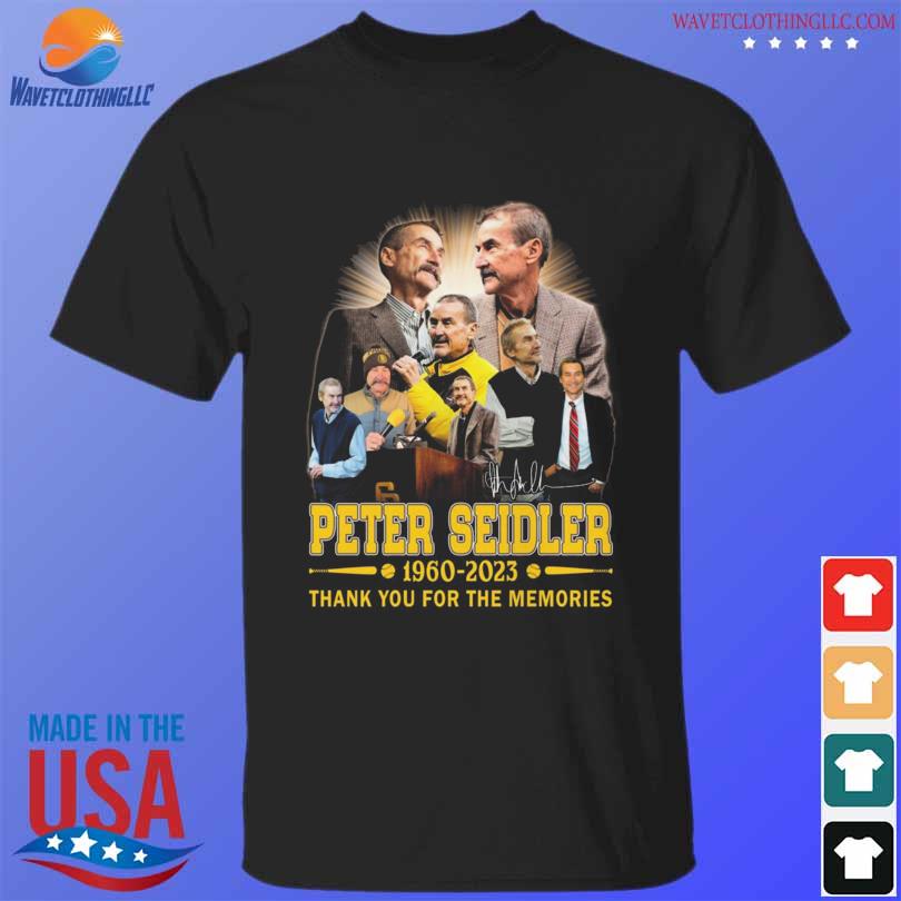 Official san Diego Padres Peter Seidler 1960 2023 thank you for the memories signature shirt