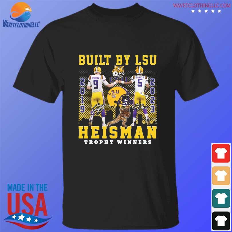 Built by lsu heisman trophy winners 2024 signatures skylineshirt