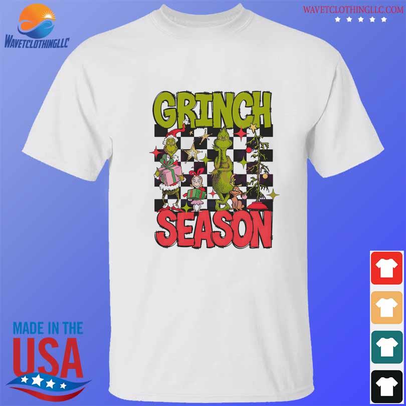 Checkerboard grinch season friends 2024 shirt, hoodie, sweater, long