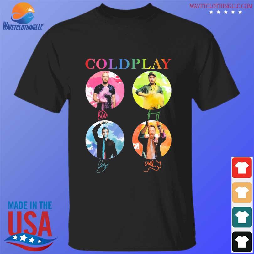 Coldplay music band 2024 signatures shirt, hoodie, sweater, long sleeve