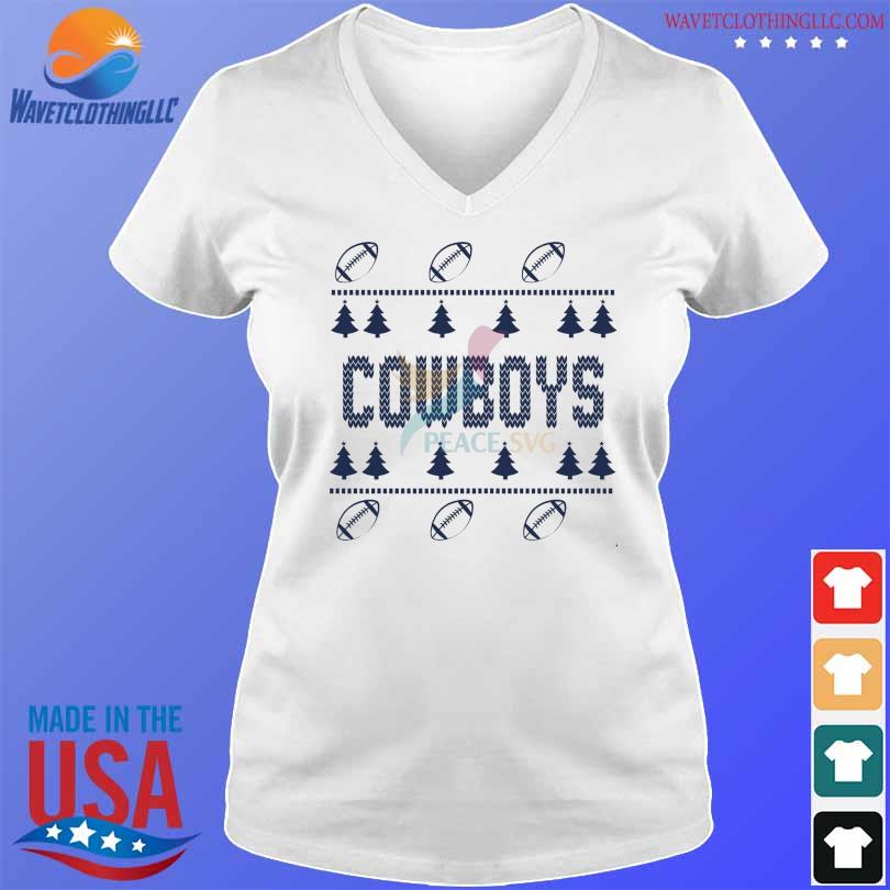 Cowboys Football Christmas 2024 Sweater Hoodie Sweater Long Sleeve   Cowboys Football Christmas 2024 Sweater V Neck Trang 