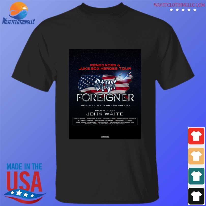 Foreigner and styx announce 2024 north American tour shirt, hoodie