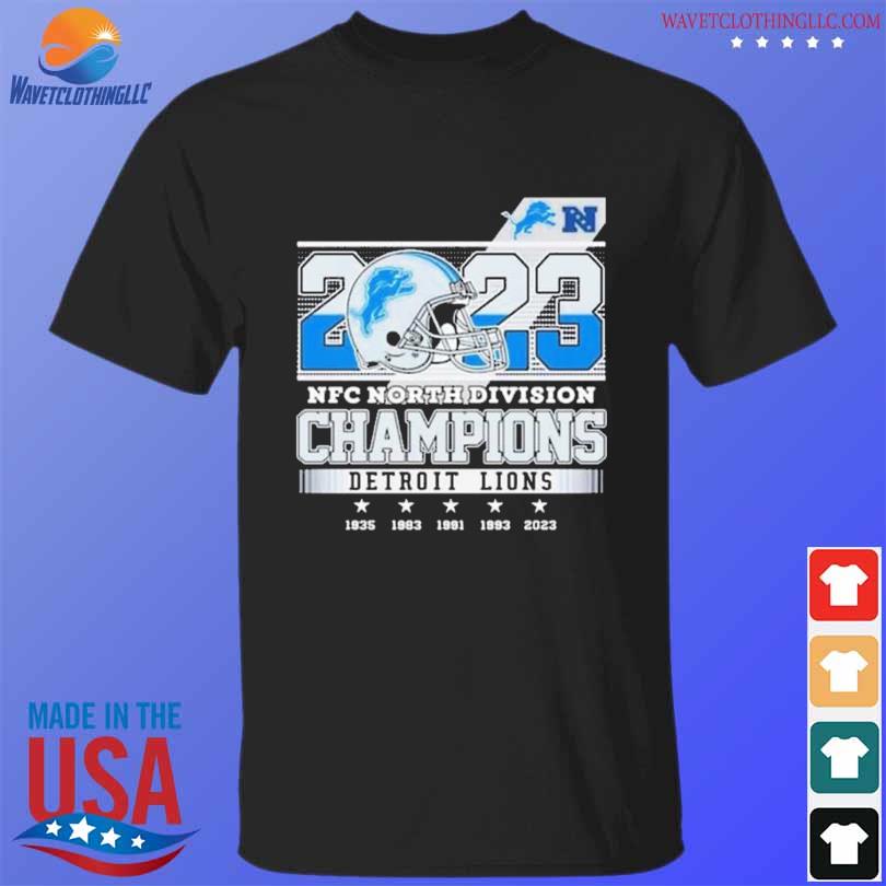 Funny detroit Lions 2023 NFC North Division Champions T-Shirt