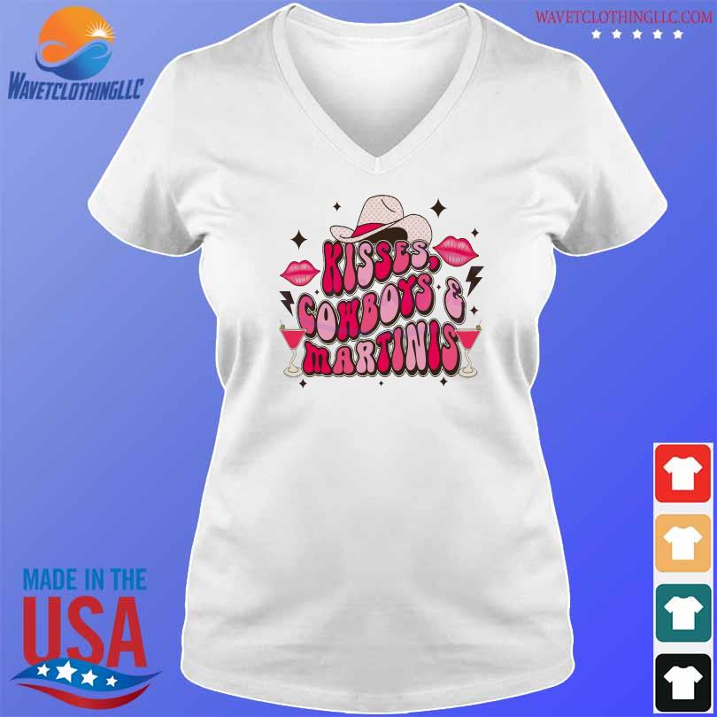 Kisses Cowboys Martinis Rodeo Season 2024 Shirt Hoodie Sweater Long   Kisses Cowboys Martinis Rodeo Season 2024 Shirt V Neck Trang 