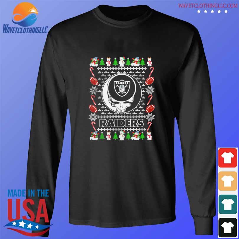 Official Grateful Dead Las Vegas Raiders Ugly Christmas 2023 Shirt Hoodie Sweater Long Sleeve