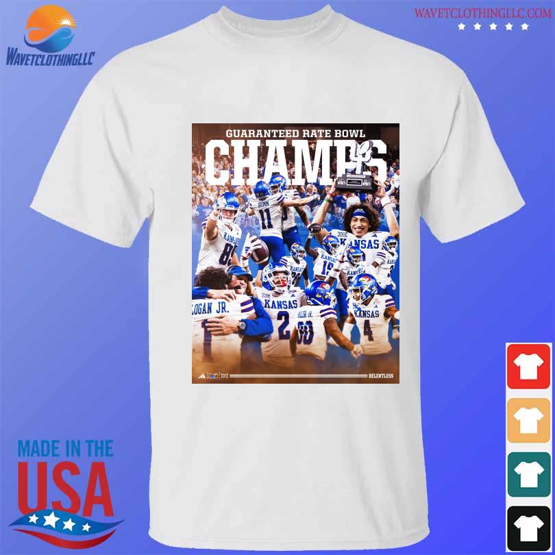 To Guaranteed Rate Bowl Champions 2023 Kansas Jayhawks Champs shirt ...