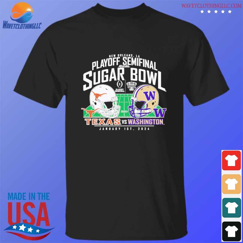 Washington Huskies Vs Texas Longhorns Blue 84 College Football Playoff   Washington Huskies Vs Texas Longhorns Blue 84 College Football Playoff 2024 Sugar Bowl Matchup T Shirt T Shirt Den 