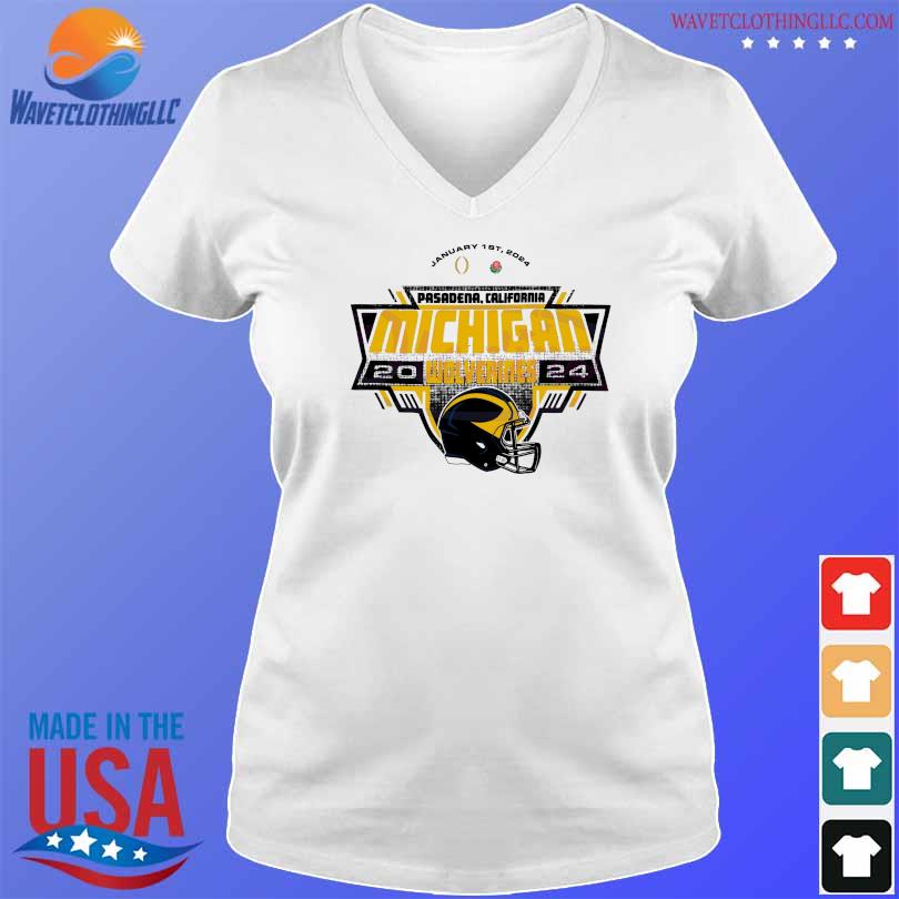 2024 Michigan Wolverines Pasadena California 2024 Shirt Hoodie   2024 Michigan Wolverines Pasadena California 2024 Shirt V Neck Trang 