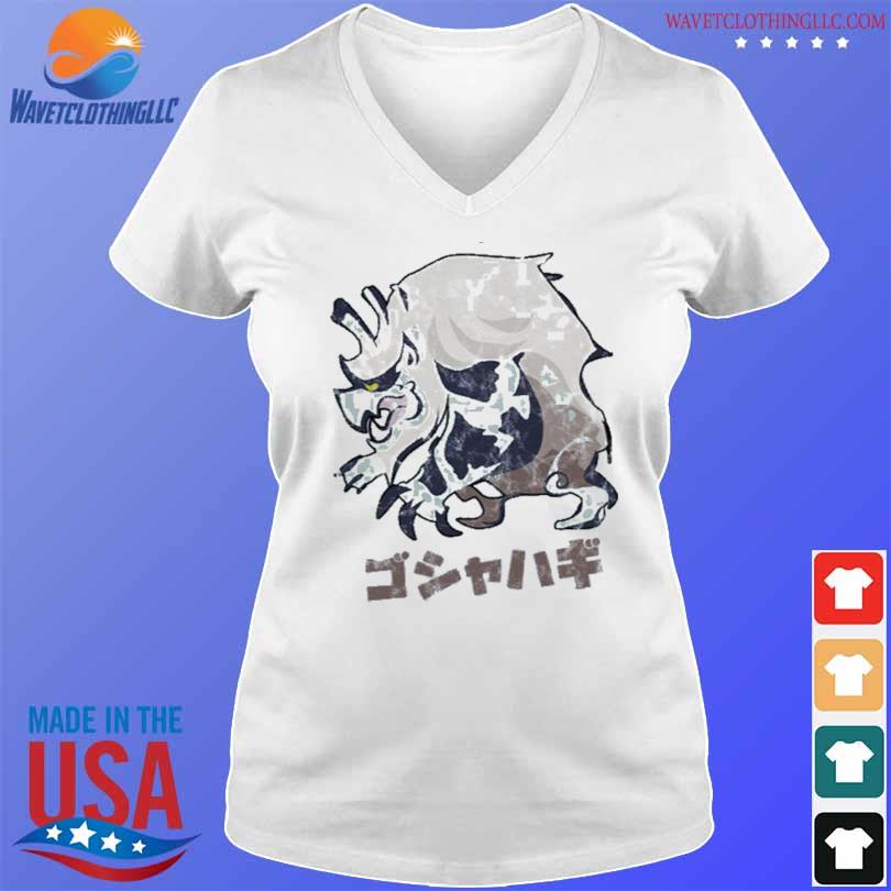 Wavetclothingllc Goss Harag Kanji Icon Monster Hunter Rise Game 2024   Goss Harag Kanji Icon Monster Hunter Rise Game 2024 Shirt V Neck Trang 