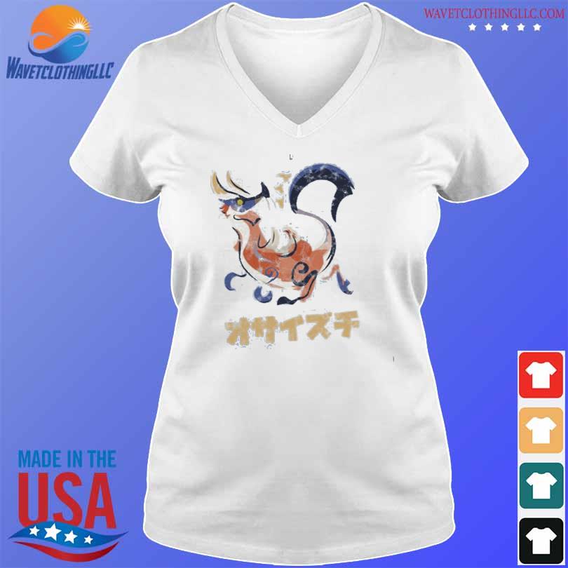 Wavetclothingllc Goss Harag Kanji Icon Monster Hunter Rise Game 2024   Great Izuchi Kanji Icon Monster Hunter Rise Game 2024 Shirt V Neck Trang 