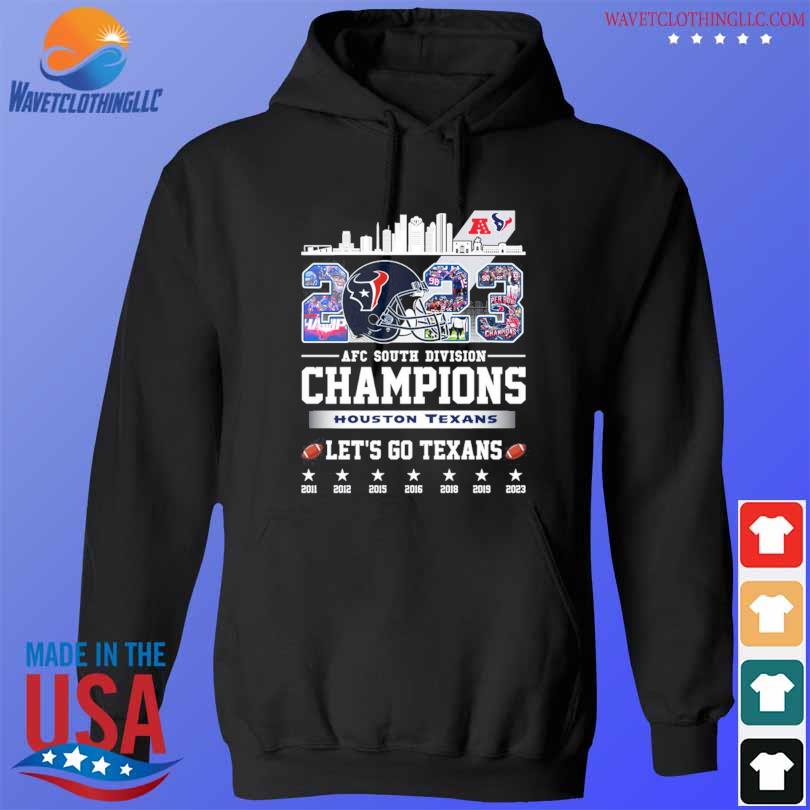 Houston texans skyline 2024 afc south division champions let's go Texas s hoodie den