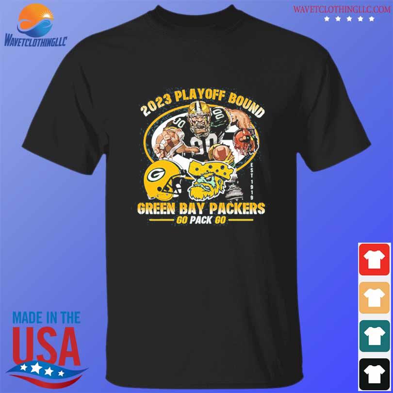 Mascots green bay packers 2023 playoff bound go pack go shirt