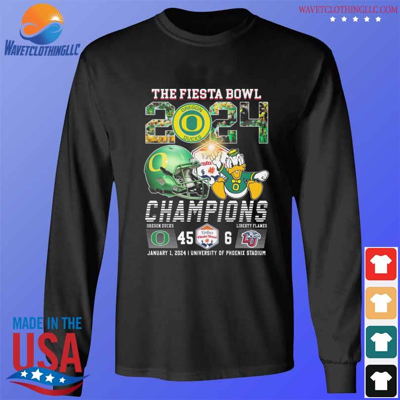 Oregon ducks and liberty flames the fiesta bowl champions vrbo fiesta bowl 2024 s longsleeve den