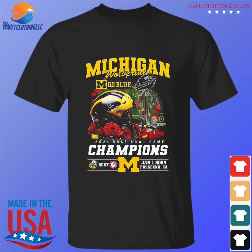 Premium helmet Michigan wolverines 2024 roses bowl game champions go ...