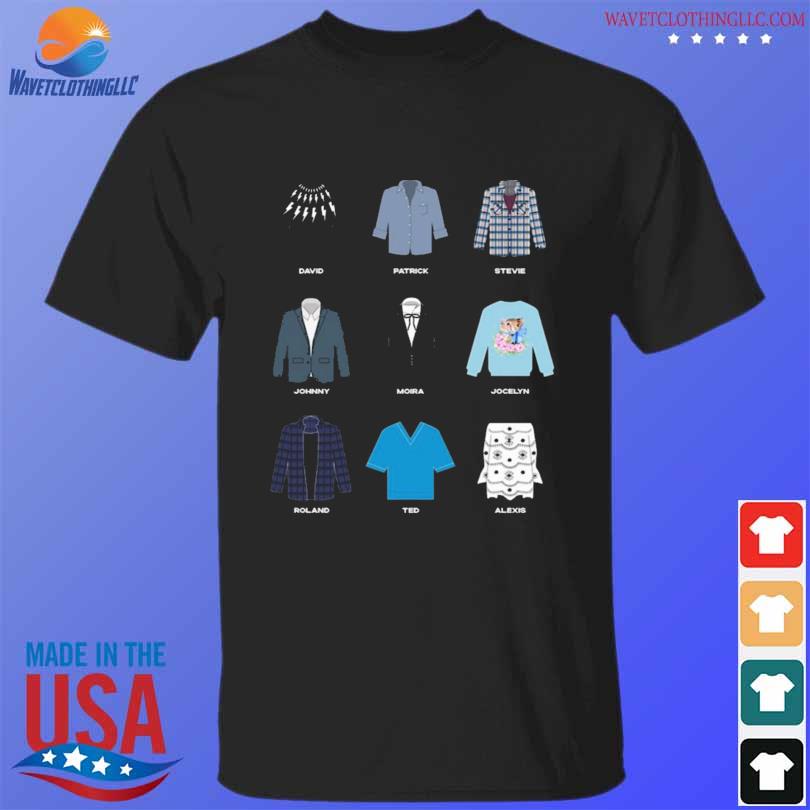 Schitt S Creek Iconic Costumes David Rose Patrick Brewer Stevie Budd   Schitts Creek Iconic Costumes David Rose Patrick Brewer Stevie Budd Johnny Rose Moira 2024 Shirt T Shirt Den 