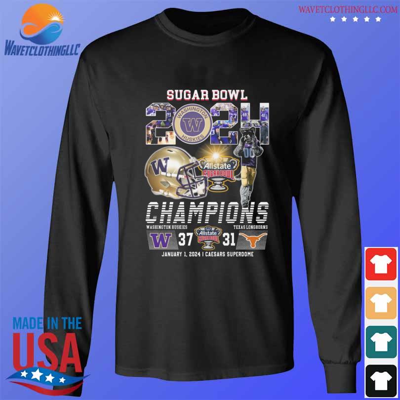 Washington Huskies sugar bowl 2024 champions allstate sugar bowl shirt ...