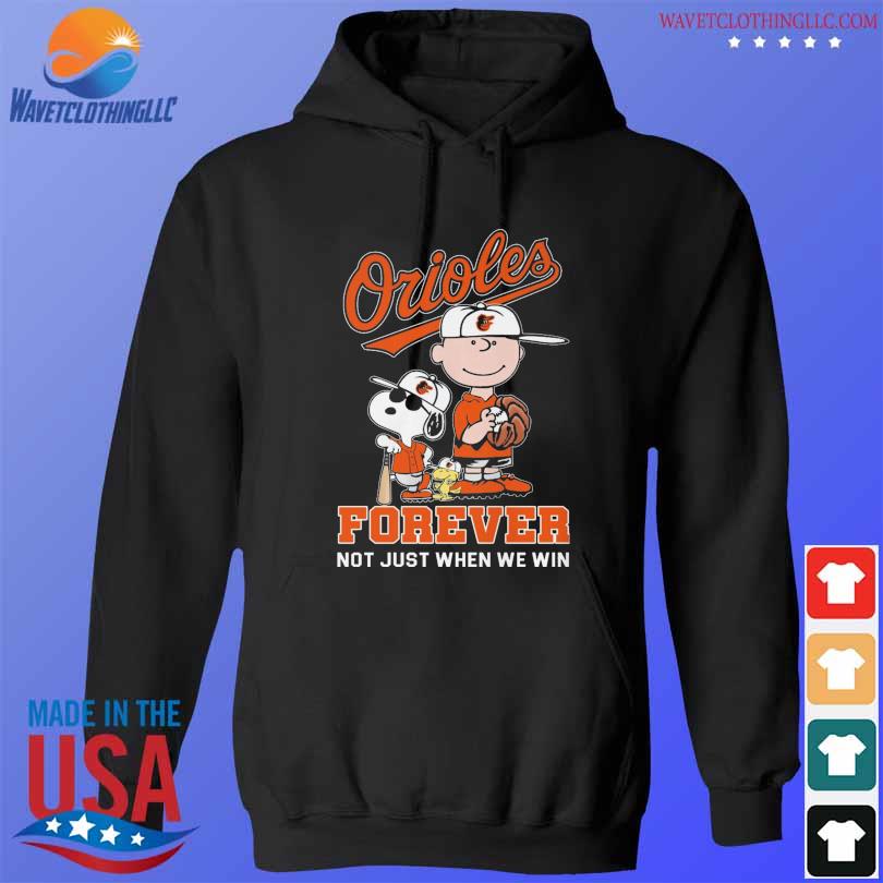 Peanuts snoopy and charlie brown baltimore orioles forever not just when we win 2024 s hoodie den